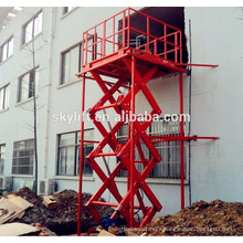 electric cargo lift platform, warehouse goods lift, cargo elevator